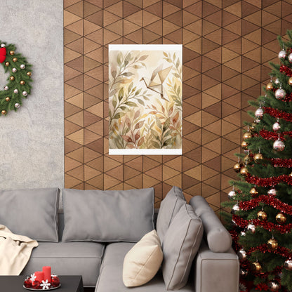 Summer Paper Fold Watercolor Wall Art Print | Cozy Decor