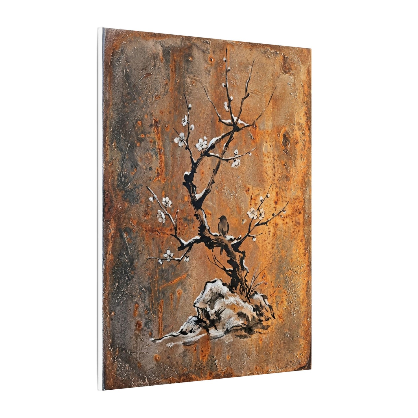 Datsuzoku Rust Patina Canvas Art - Zen Sumi E
