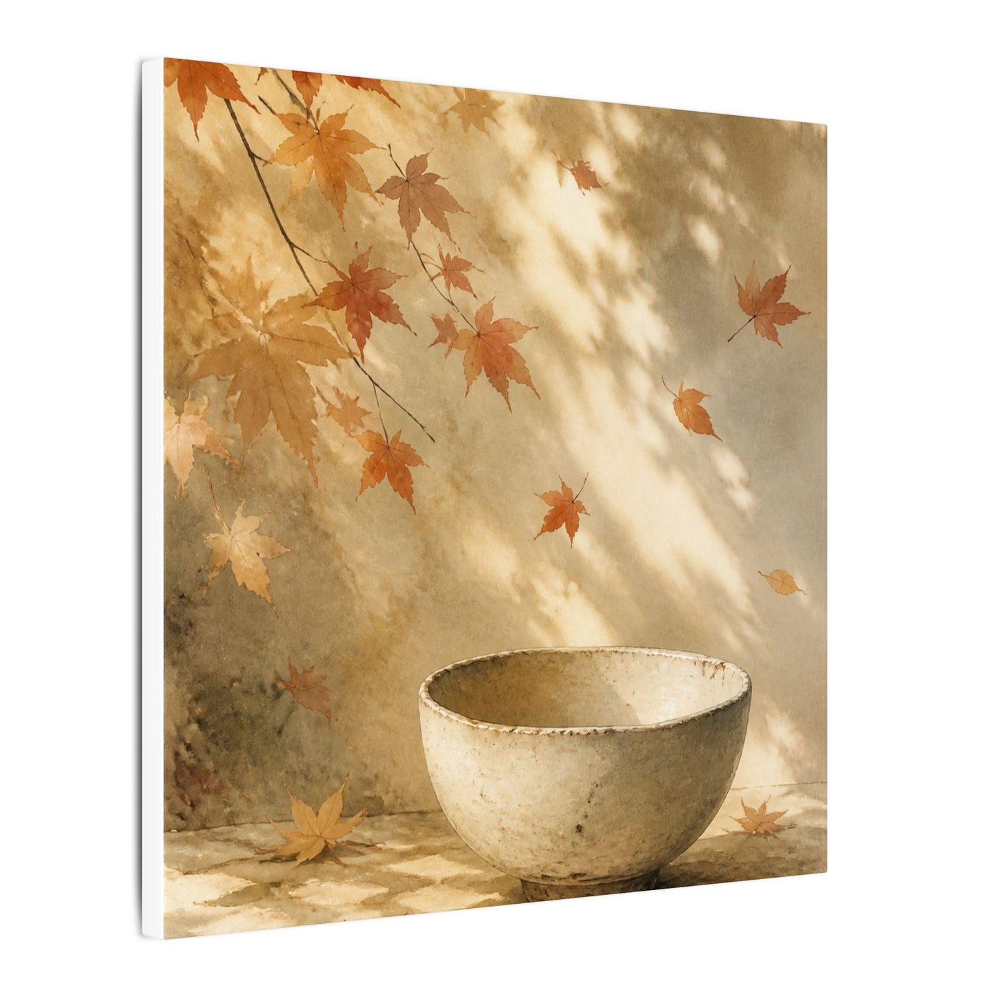 Japandi Ceramic Bowl in Dappled | Watercolor Canvas Art