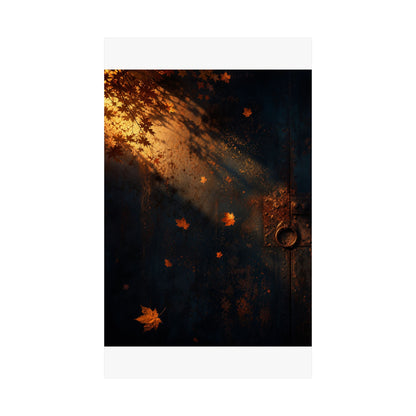 Rust Patina Wall Art Print | Autumn Dark Japandi Shadow Zen Art