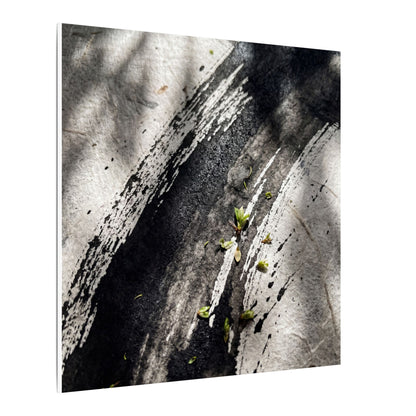 Ink Brushstroke Canvas Art | Spring Dark Japandi Moody Minimal Art