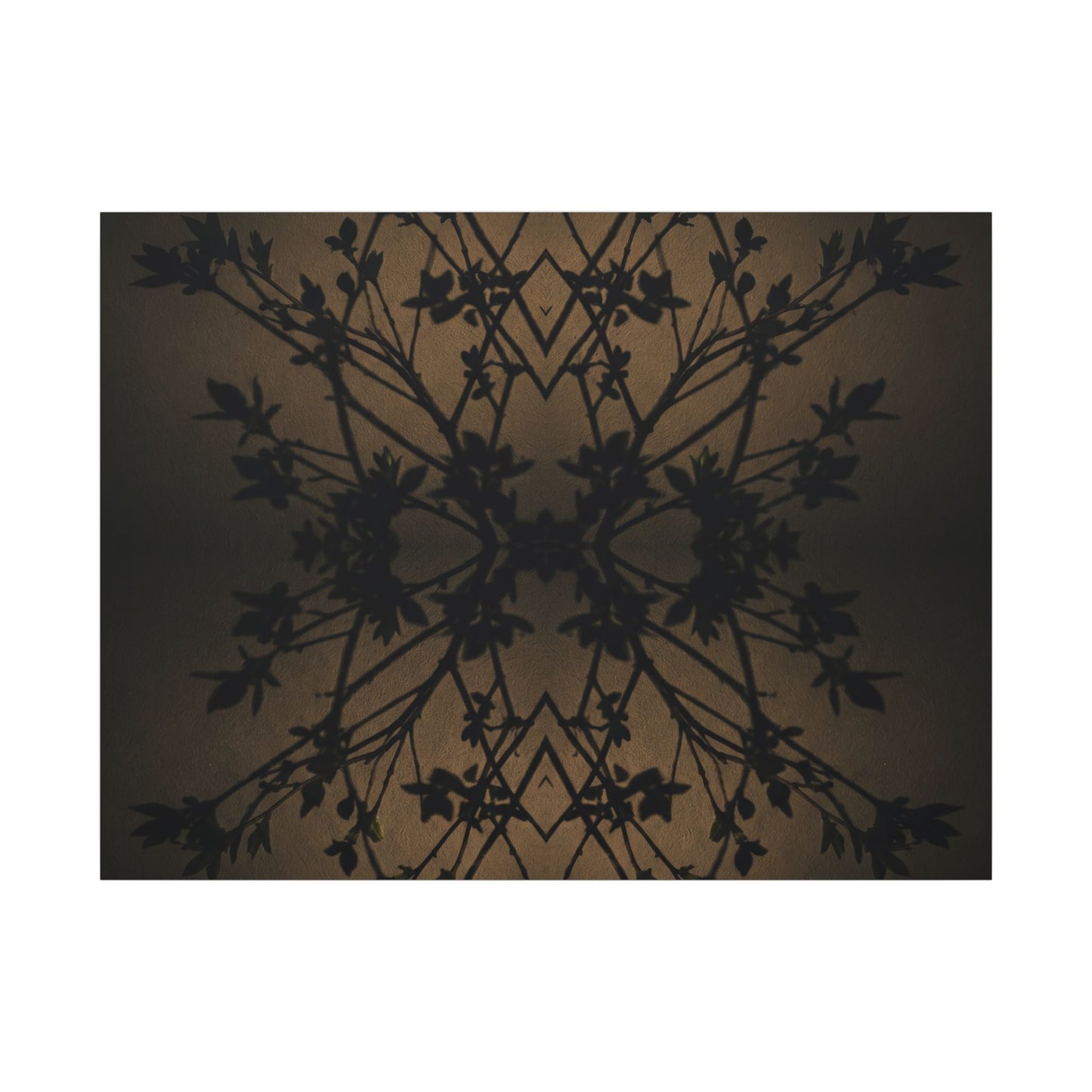 Golden Hour Shadow Play Canvas Art - Dark Japandi Seijaku