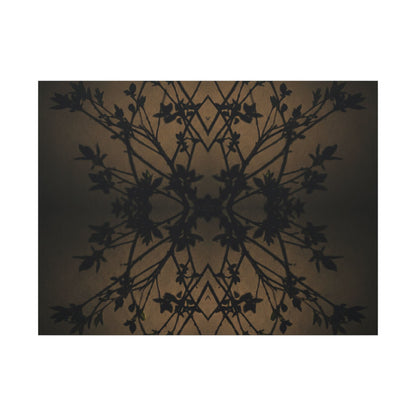 Golden Hour Shadow Play Canvas Art - Dark Japandi Seijaku