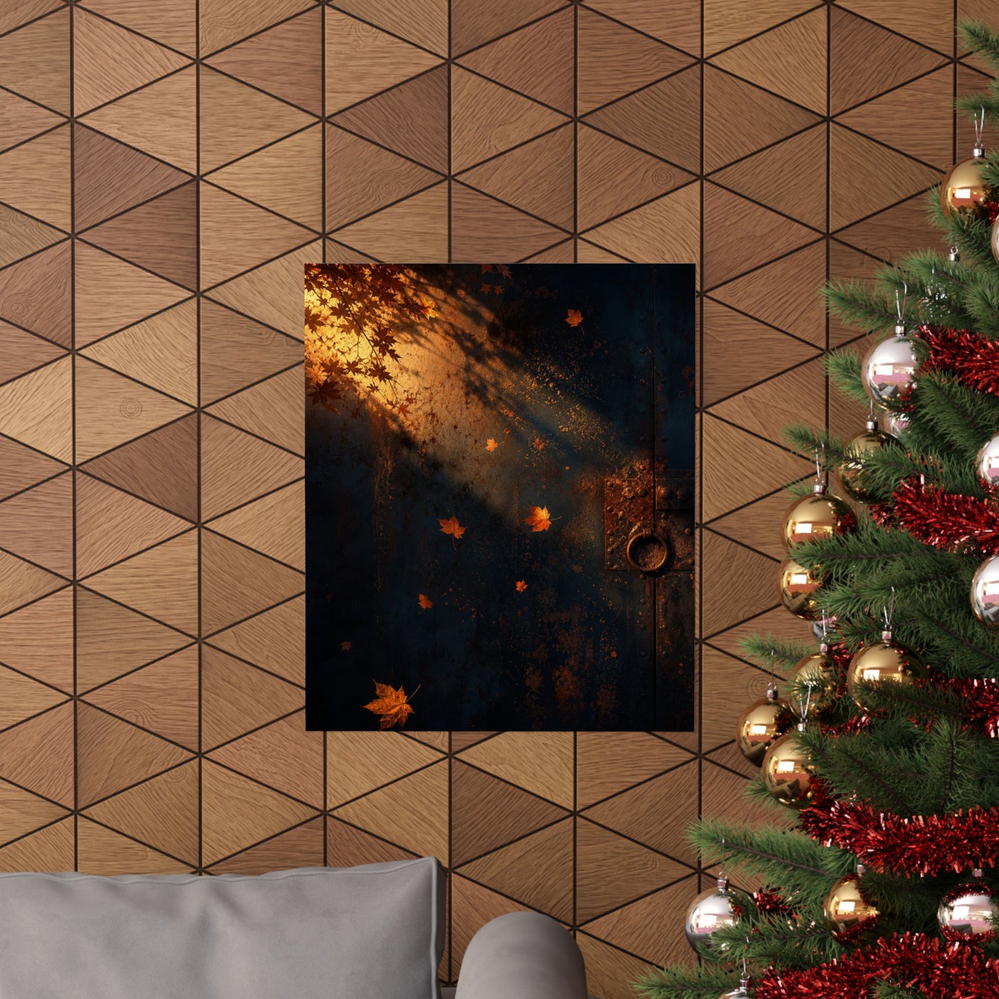Rust Patina Wall Art Print | Autumn Dark Japandi Shadow Zen Art