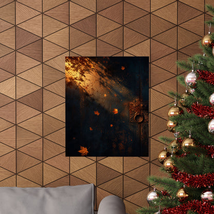 Rust Patina Wall Art Print | Autumn Dark Japandi Shadow Zen Art