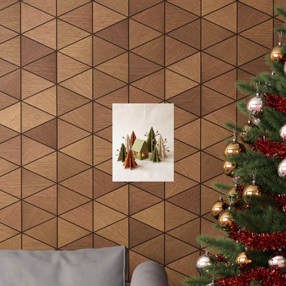 Spring Paper Fold Forest Whimsy Wall Art Print | Nostalgic Decor