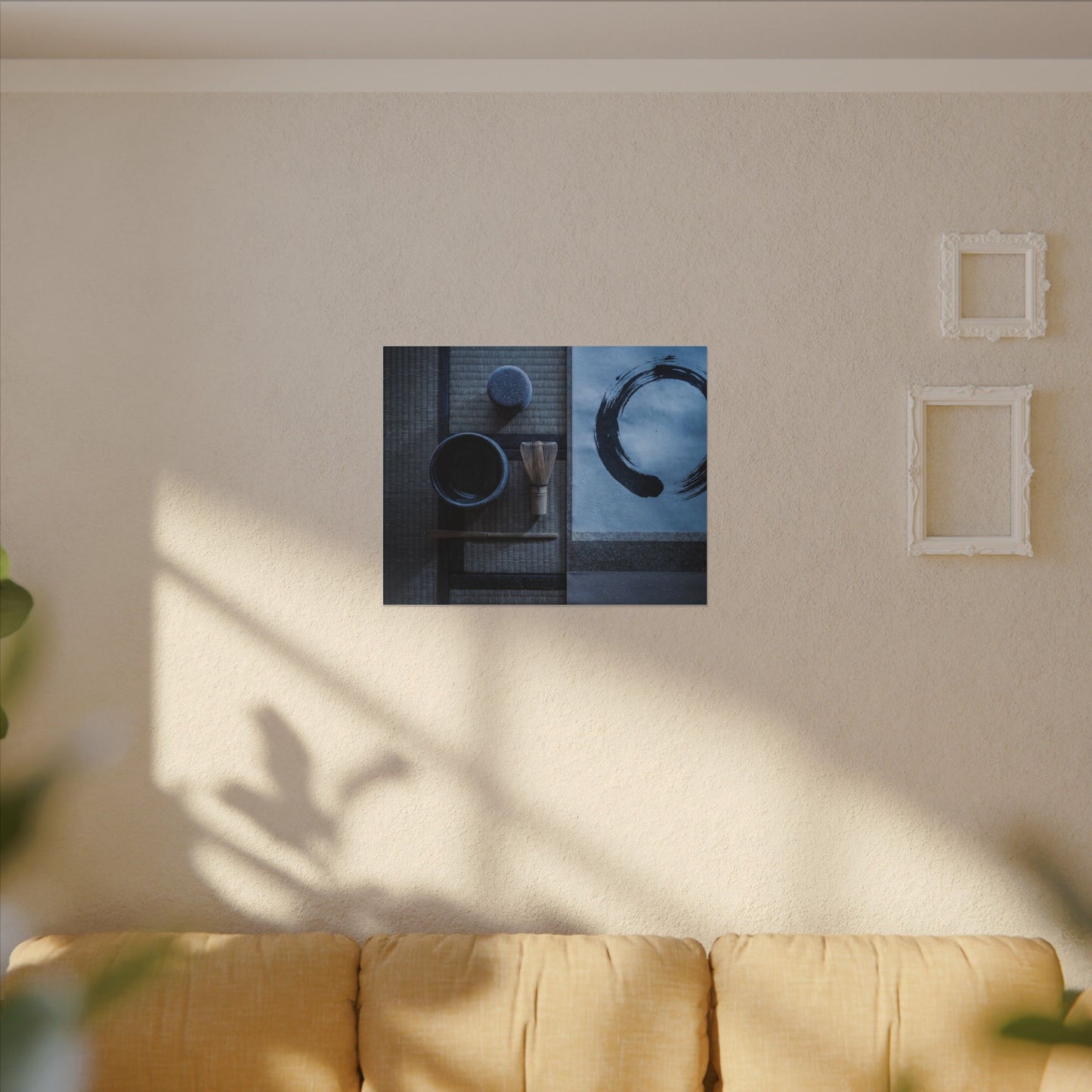 Tea Ceremony Enso Canvas Art | Calm Zen Art