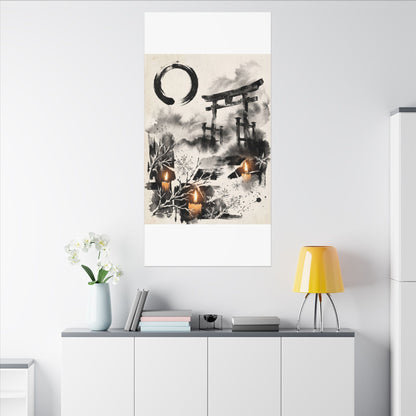 Candlelight Torii Gate Canvas Art - Zen Datsuzoku