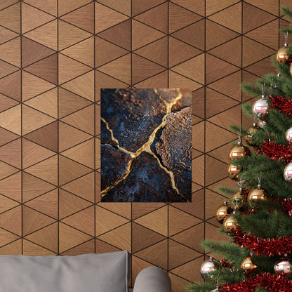 Golden Hour Rust Patina Wall Art Print - Kintsugi Kanso
