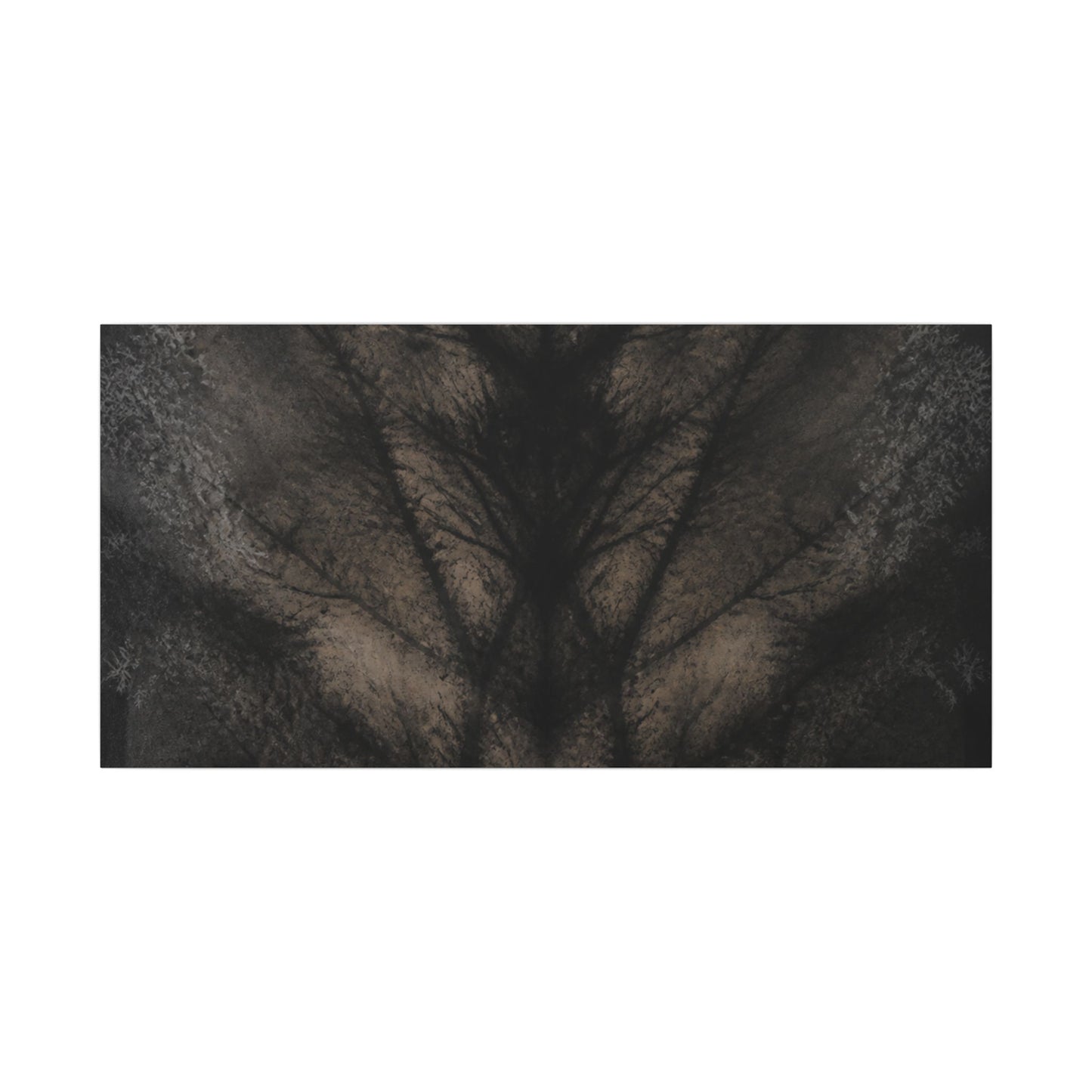 Seijaku Shadow Play Canvas Art - Dark Japandi Charcoal Ink