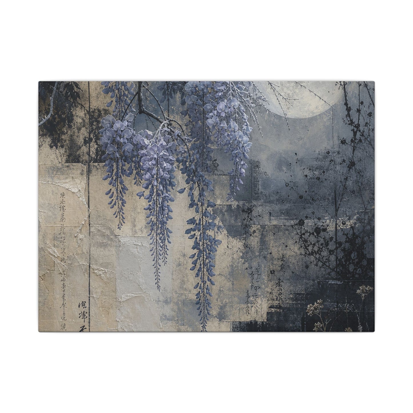 Winter Wisteria Texture Canvas Art | Elegant Decor