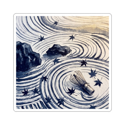 Rock Garden Autumn Sticker | Zen Serene Design