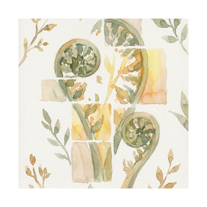 Kanso Fern Unfurling Wall Art Print - Japandi Watercolor