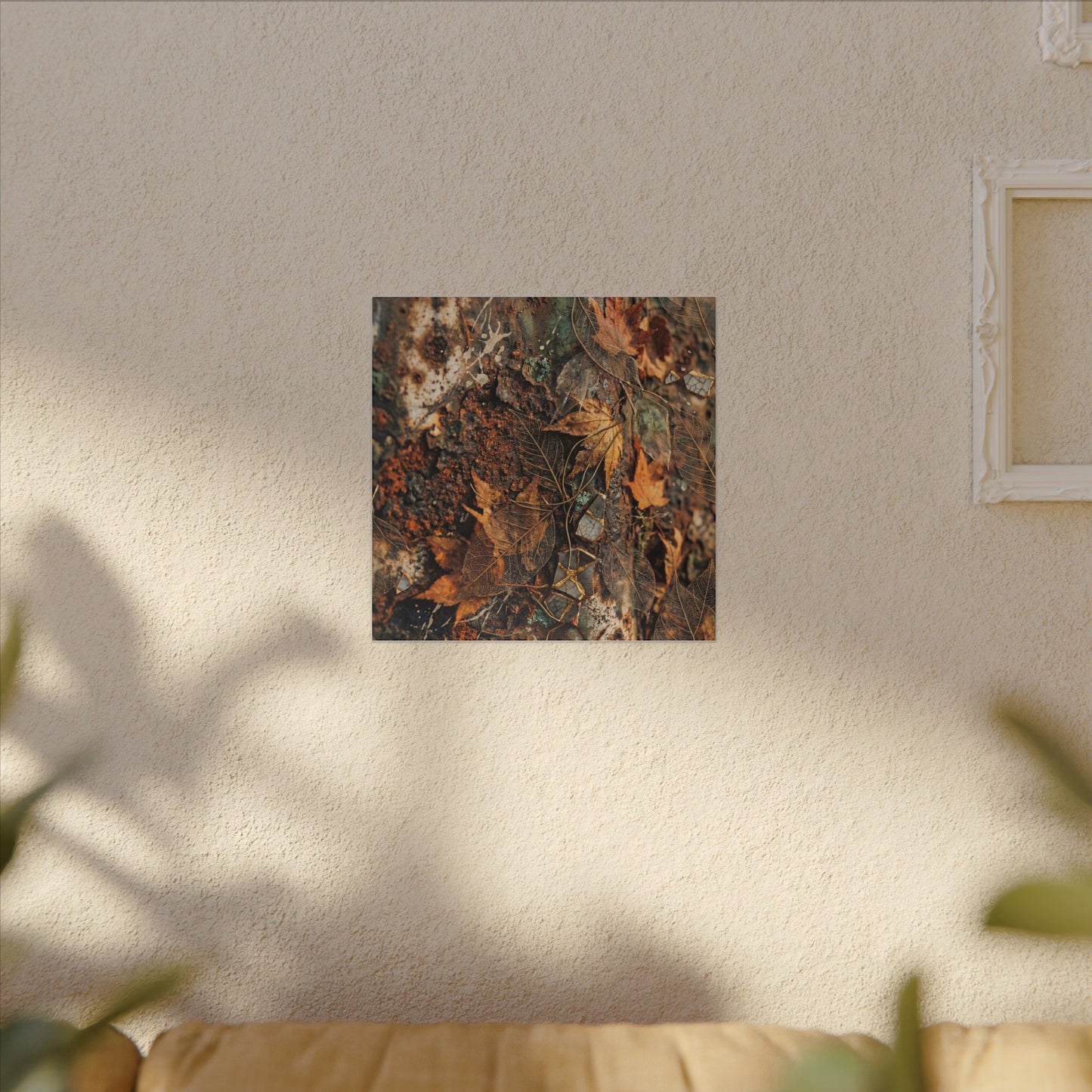 Rust Patina Canvas Art | Autumn Japandi Texture Art