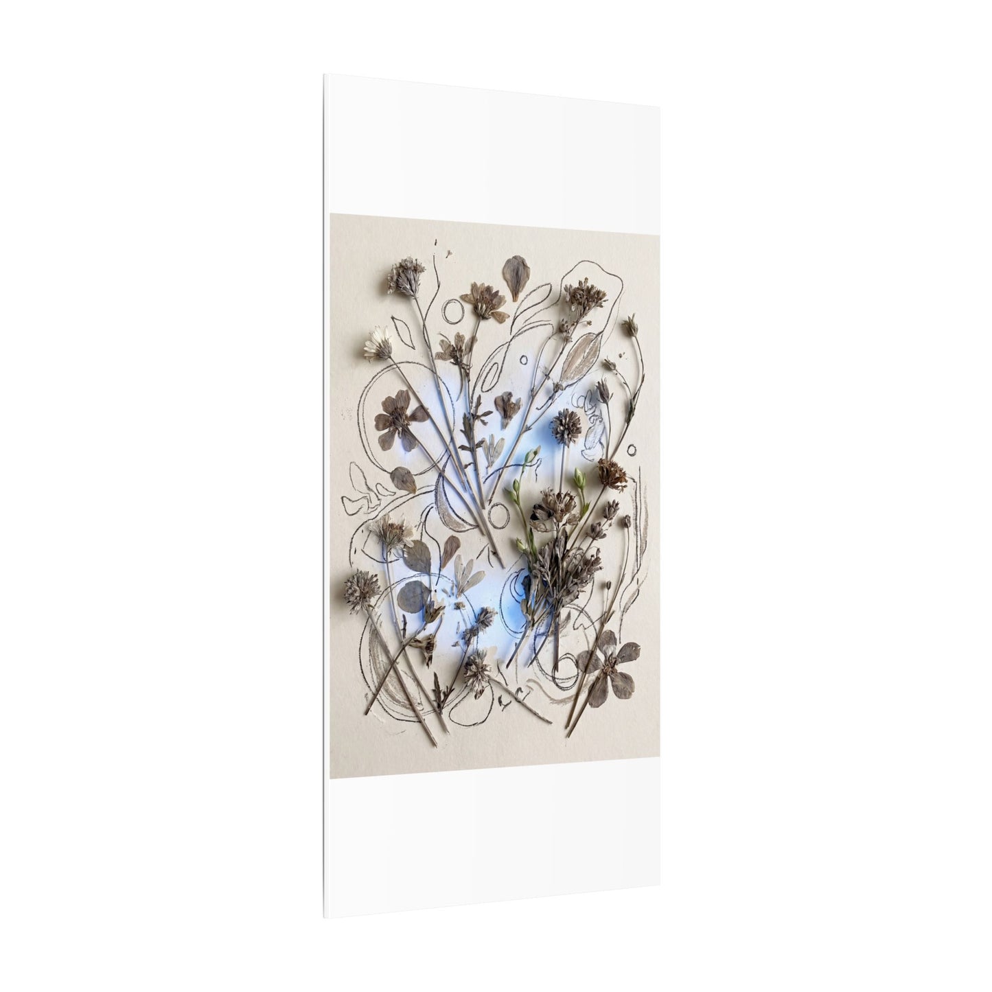 Dried Flowers Minimal Line Canvas Art | Elegant Japandi Art