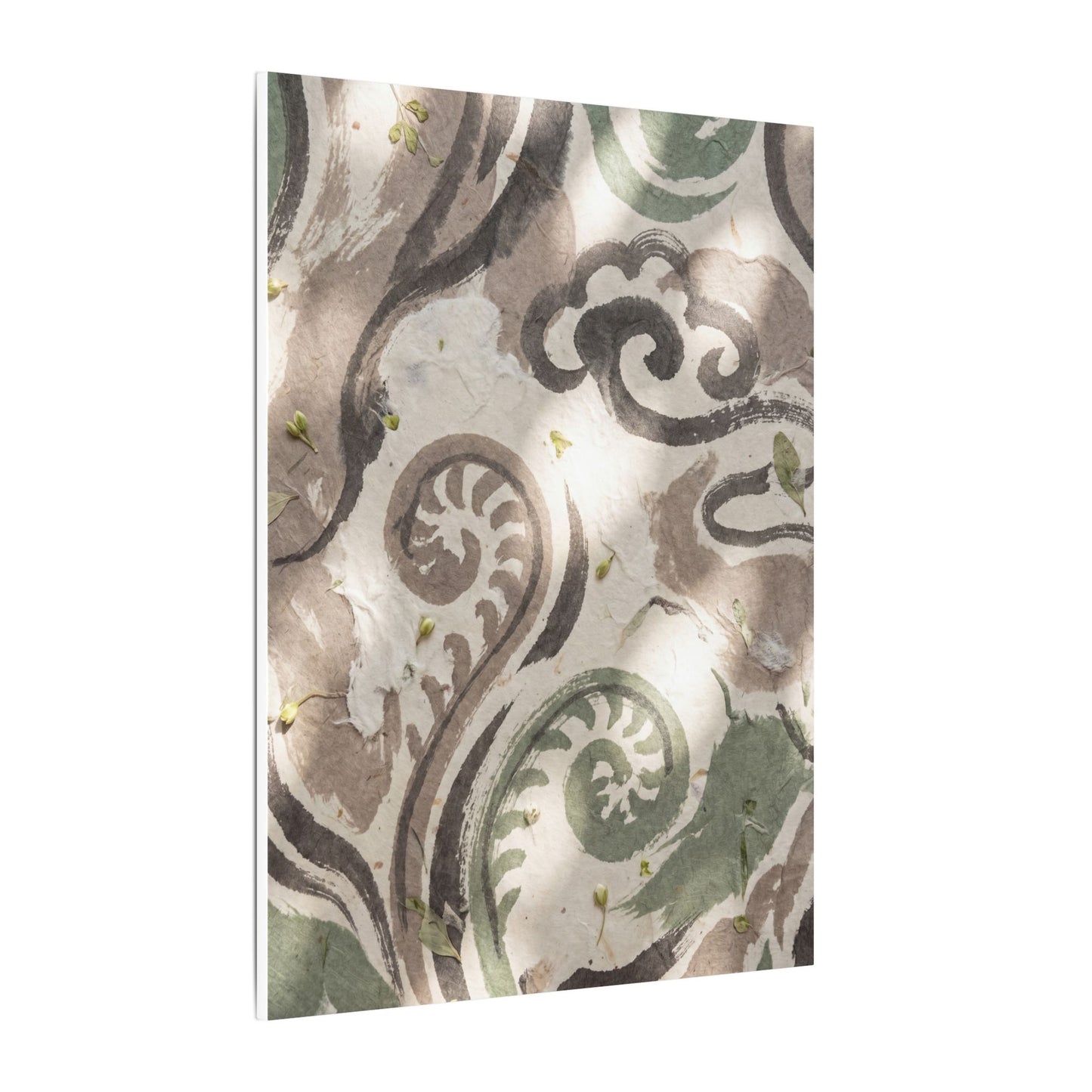 Dappled Ink Brushstroke Canvas Art - Japandi Ma