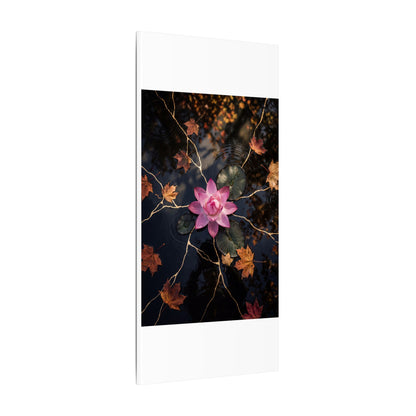 Ma Lotus Flower Canvas Art - Kintsugi Gold Vein