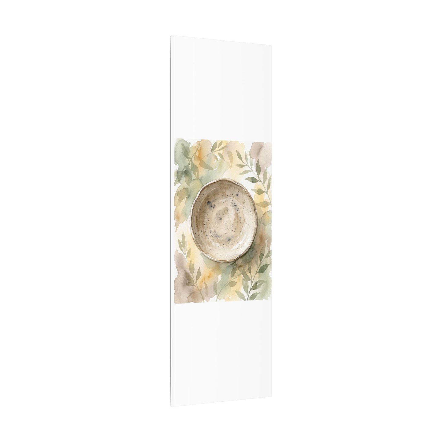 Ceramic Bowl Watercolor Canvas Art | Warm Japandi Art