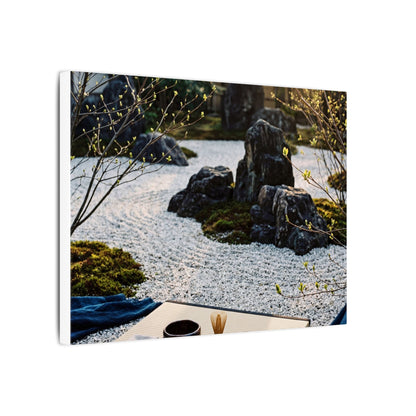 Zen Tea Ceremony in Golden Hour | Karesansui Canvas Art