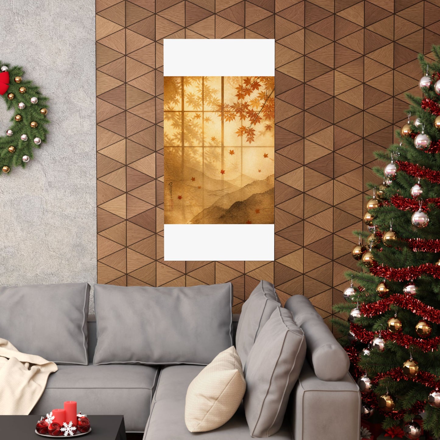 Shoji Screen Wall Art Print | Autumn Japandi Texture Art