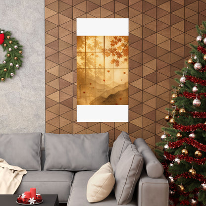 Shoji Screen Wall Art Print | Autumn Japandi Texture Art