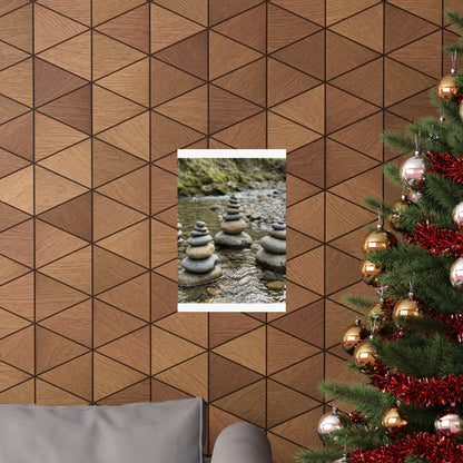 River Stones Summer Wall Art Print | Zen Contemplative Design