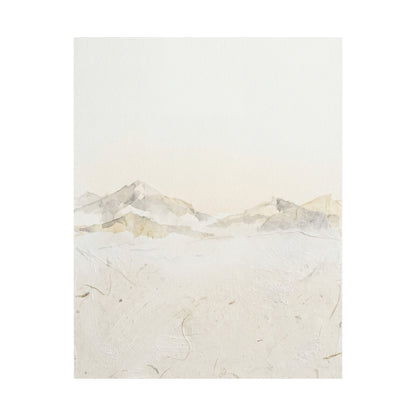 Winter Mountain Mist Texture Wall Art Print | Elegant Decor