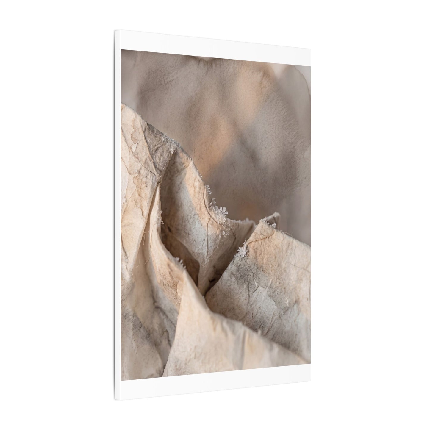 Japandi Paper Fold in Candlelight | Watercolor Canvas Art