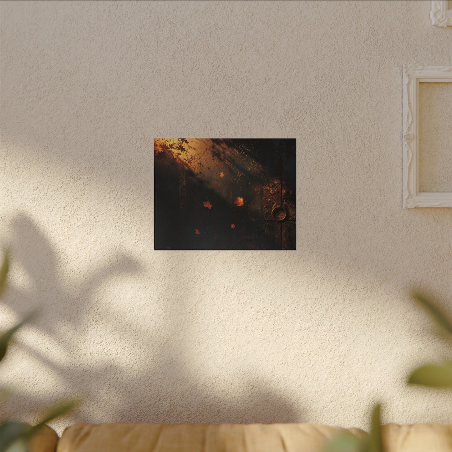 Dark Japandi Rust Patina in Golden Hour | Shadow Zen Canvas Art