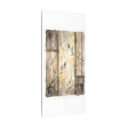 Shoji Screen Spring Canvas Art | Japandi Cozy Design