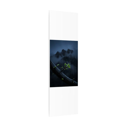 Moonlight Mountain Mist Canvas Art - Dark Japandi Kanso