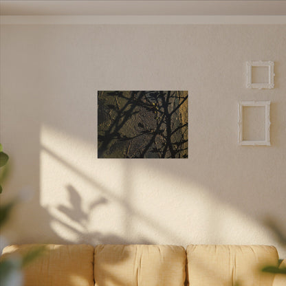 Kanso Shadow Play Canvas Art - Dark Japandi Dark Texture