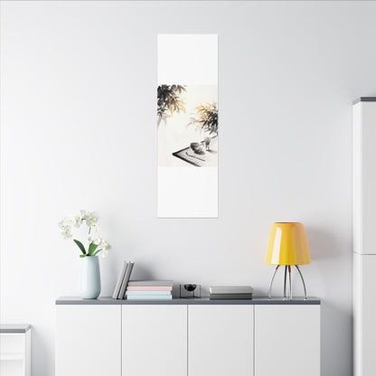 Tea Ceremony Sumi E Canvas Art | Serene Zen Art