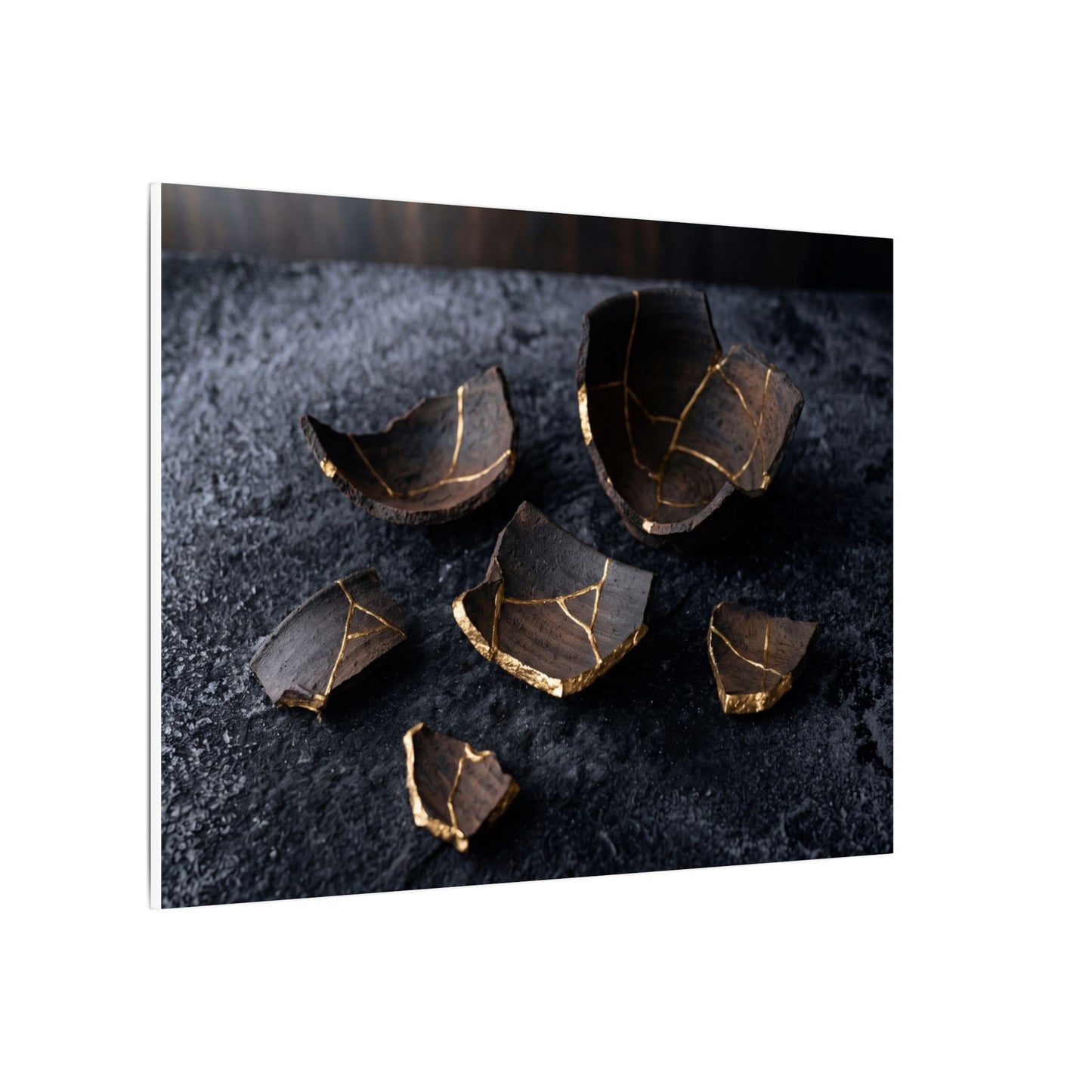 Winter Broken Pottery Shadow Zen Canvas Art | Bold Decor