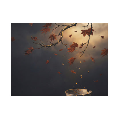 Moonlit Garden Gold Repair Canvas Art | Beautiful Kintsugi Art