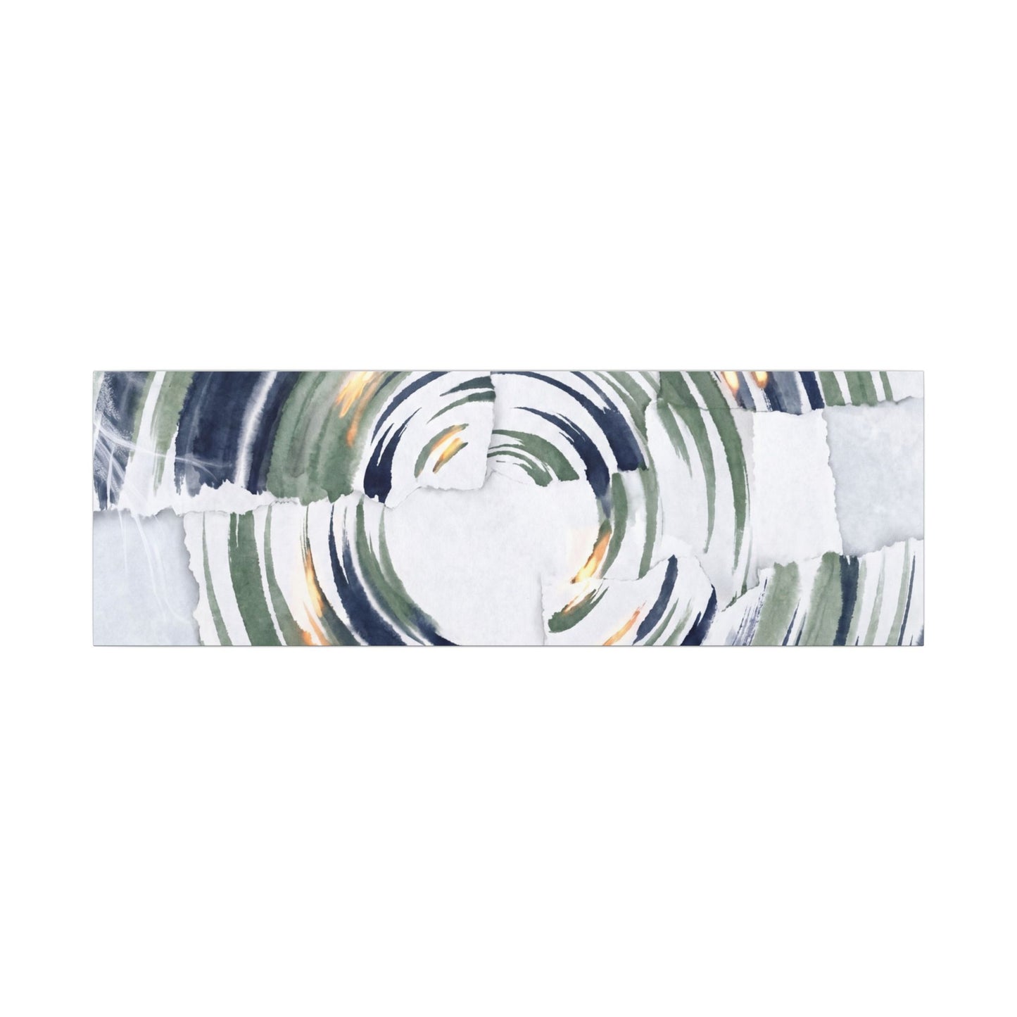 Winter Water Ripple Sumi E Canvas Art | Peaceful Decor