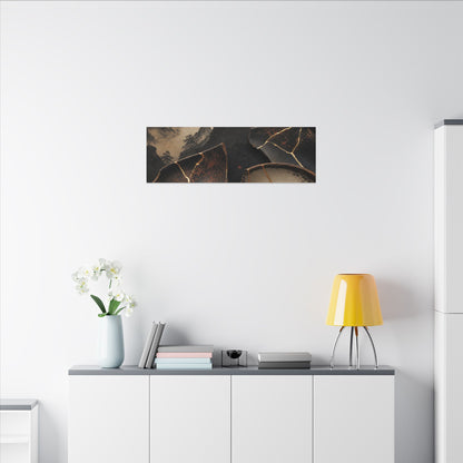 Broken Pottery Gold Vein Canvas Art | Philosophical Kintsugi Art