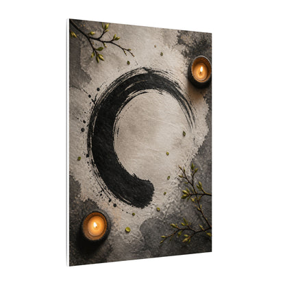 Candlelight Ink Brushstroke Canvas Art - Zen Ma
