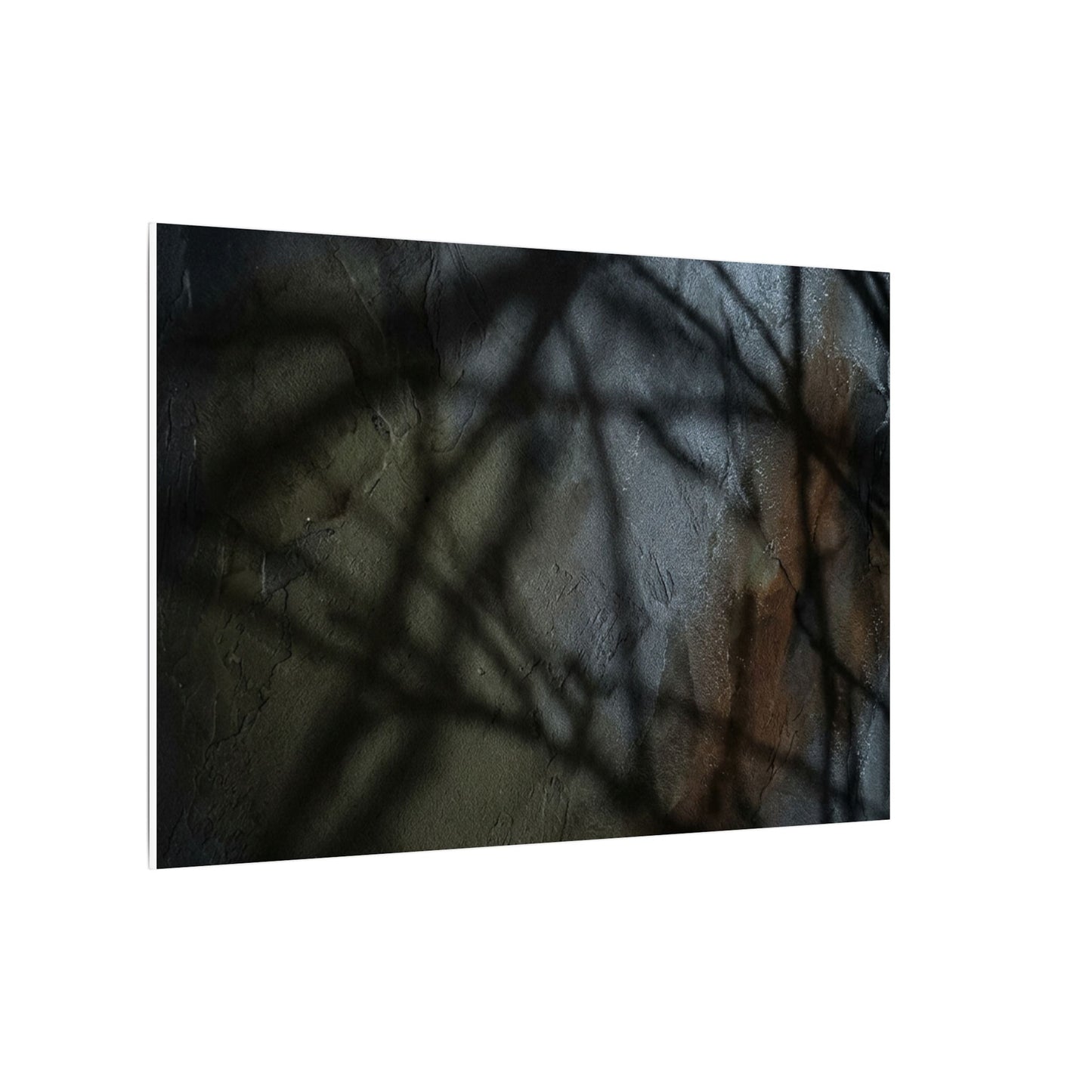 Shadow Play Dark Texture Canvas Art | Sophisticated Dark Japandi Art