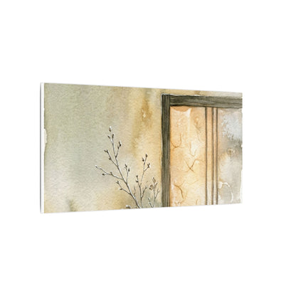 Ma Shoji Screen Canvas Art - Japandi Watercolor