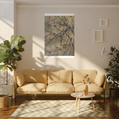 Japandi Shadow Play in Golden Hour | Texture Canvas Art
