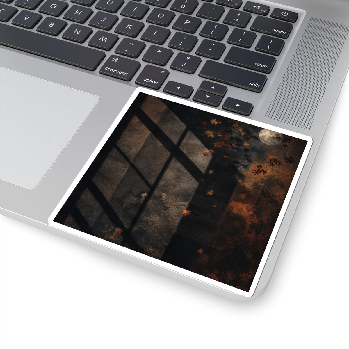 Shadow Play Dark Texture Sticker | Sophisticated Dark Japandi Art
