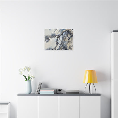 Moonlight Pine Tree Canvas Art - Japandi Seijaku