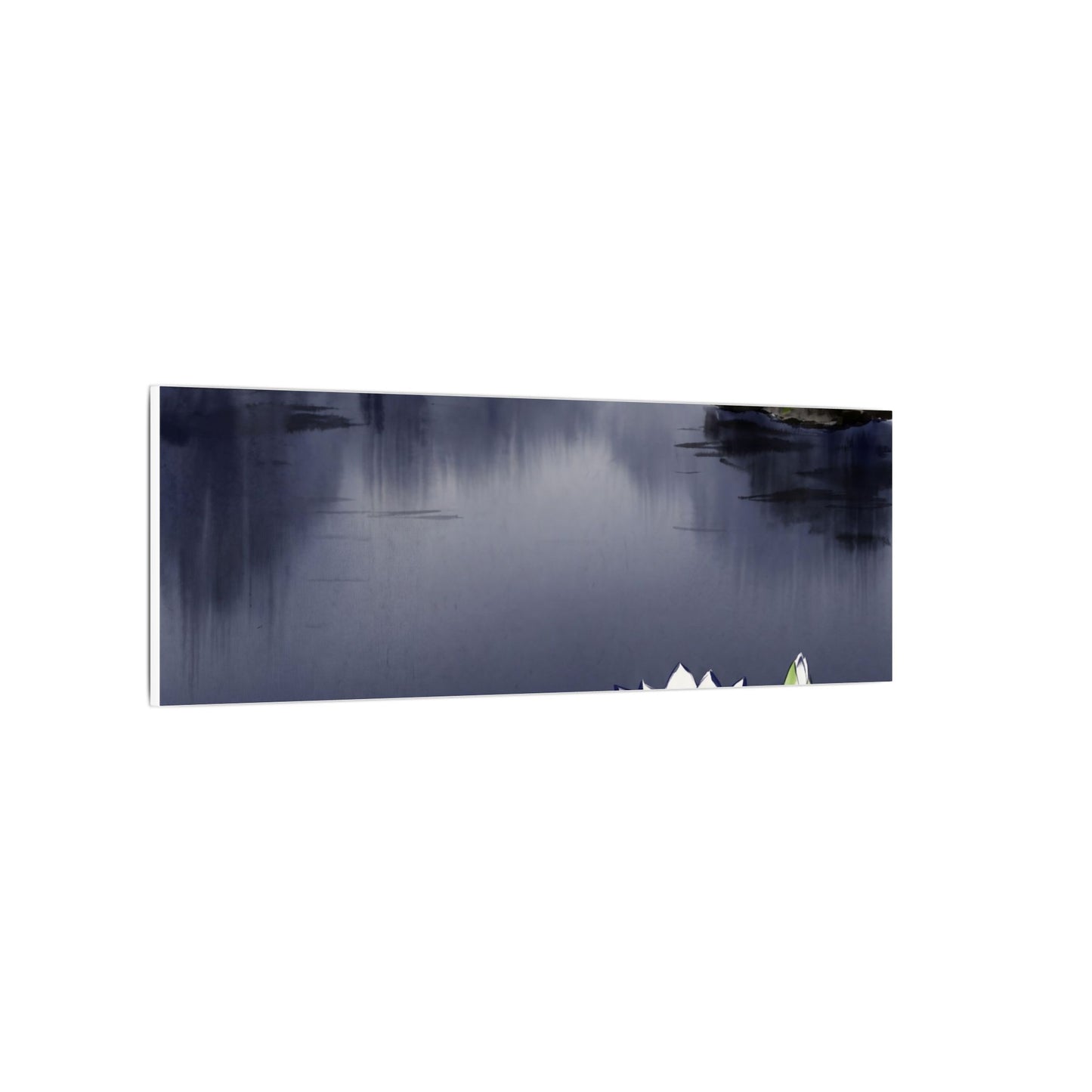 Lotus Flower Karesansui Canvas Art | Tranquil Zen Art