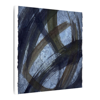 Ink Brushstroke Canvas Art | Winter Dark Japandi Shadow Zen Art