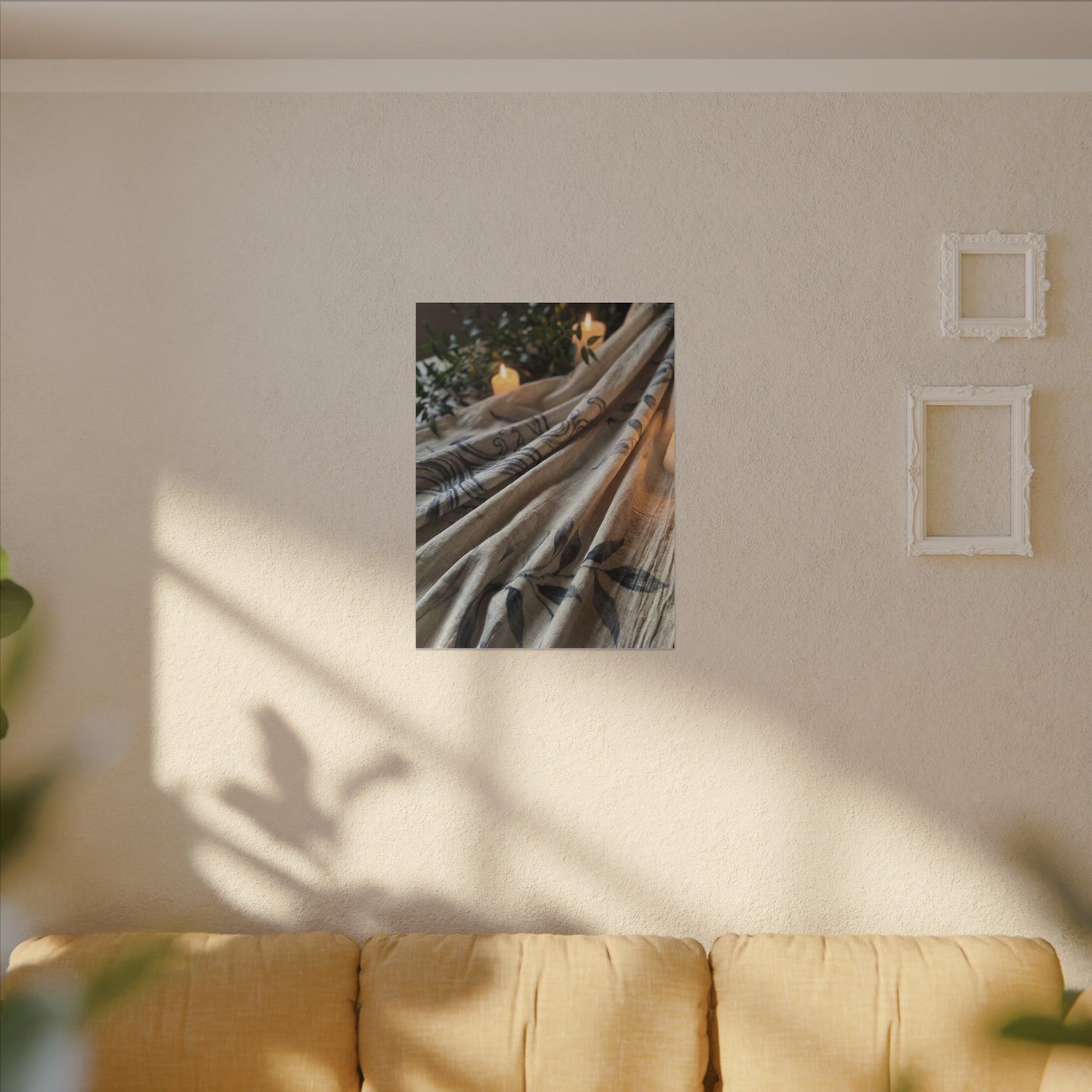 Fukinsei Silk Drape Canvas Art - Japandi Japanese Pattern