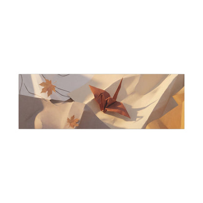 Autumn Paper Fold Minimal Line Canvas Art | Cozy Decor