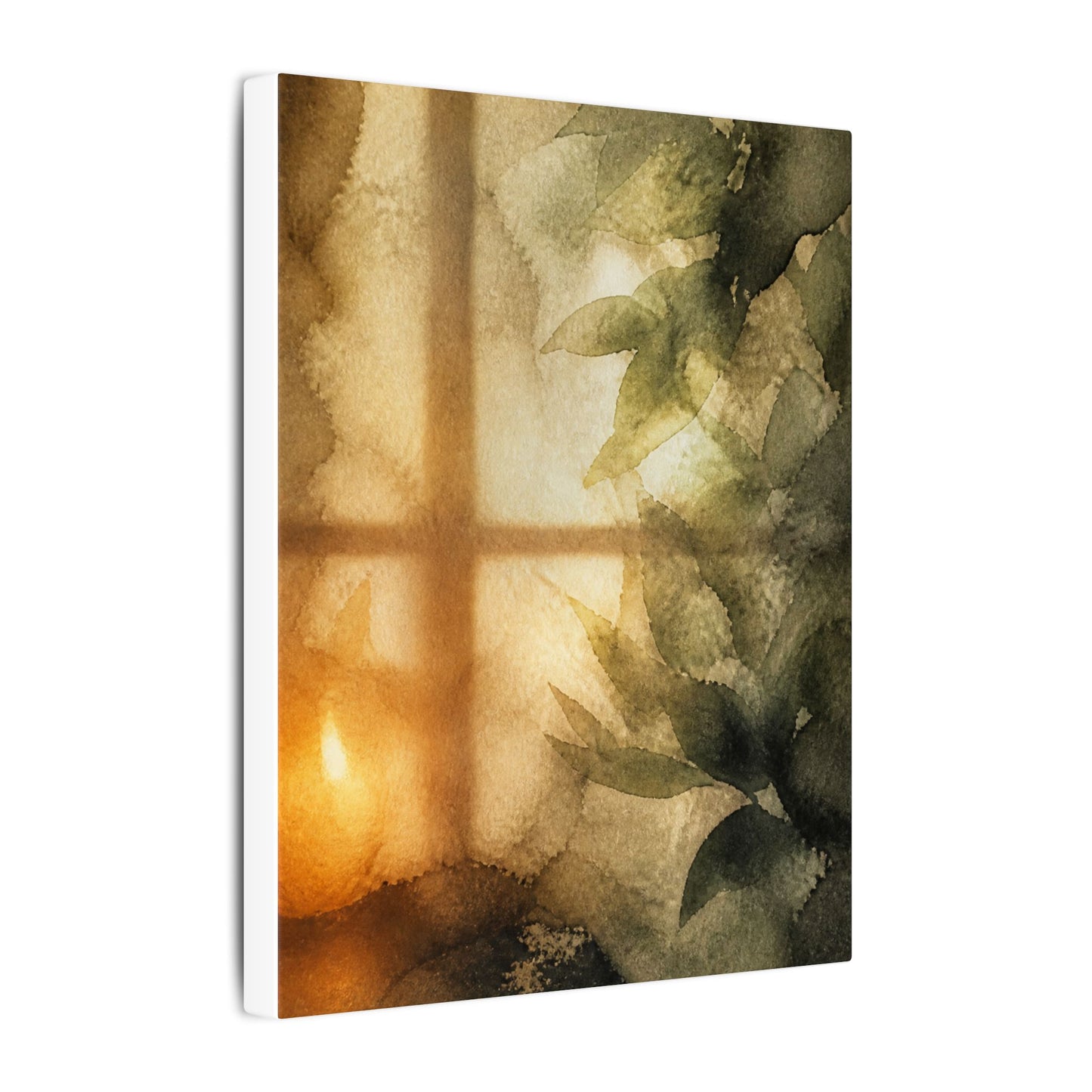 Cozy Shoji Screen Canvas Art - Watercolor Japandi