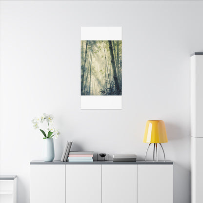 Bamboo Grove Spring Canvas Art | Zen Serene Design