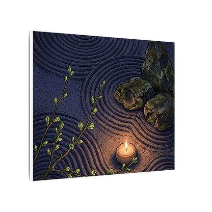 Mono No Aware Rock Garden Canvas Art - Zen Ukiyo E Inspired